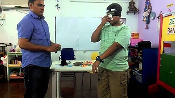 Mid Brain Activation Workshop - 13 years old kid color identification with blindfold