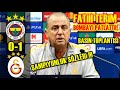 Fatih Terim Bombaları Art Arda Patlattı! ( Fenerbahçe 0-1 Galatasaray Basın Toplantısı )