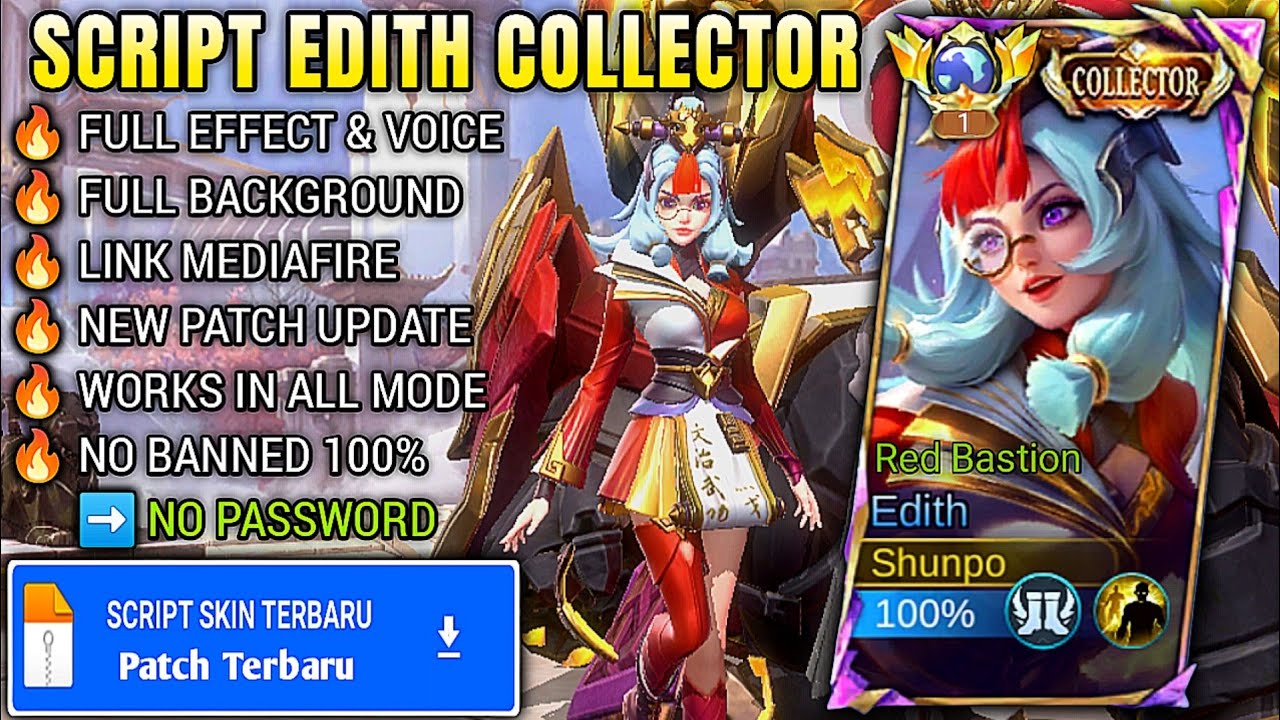 🔥LATEST! Script Skin Edith Collector | No Password, Full Effect & Voice | New MLBB Patch