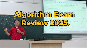 Algorithm Exam Review 2025. NJPUT 
