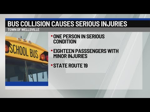 Wellsville school bus crashes on Route 19, students transported