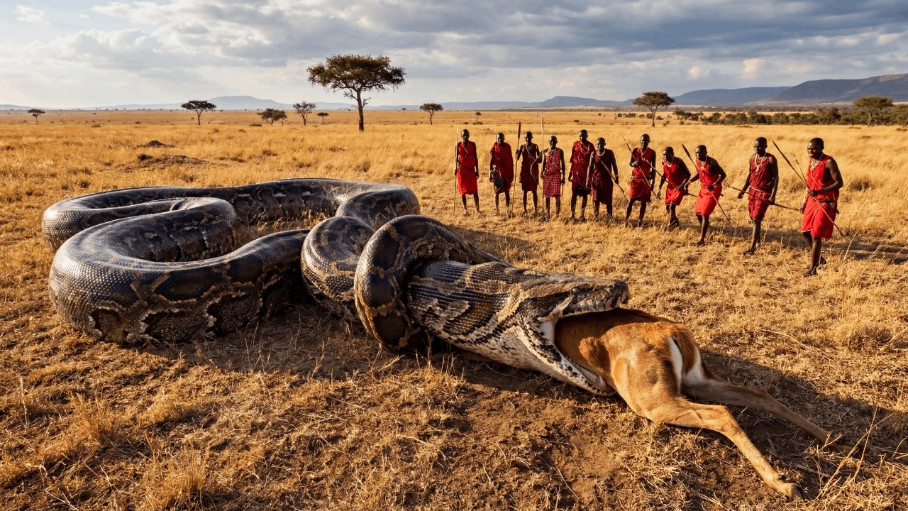 Animal Rescue: Deer Trapped by Giant Python in the Wild - YouTube