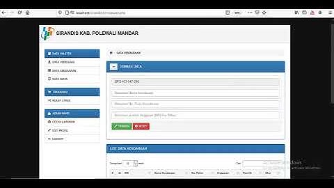 Sistem Perawatan Kendaraan dinas SIRANDIS Aplikasi Berbasis web Php Mysql