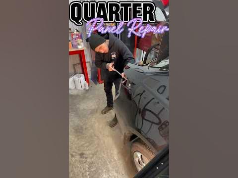 Fixing a dented quarter panel | pdr secrets #autobodyrepair #