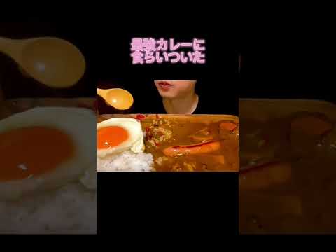 【ASMR/咀嚼音】目玉焼きカレー | Fried egg curry | Eating sounds | MUKBANG | 大食い | 飯テロ