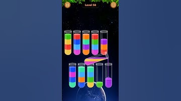 Water Sort Game Level - 58 Without Boosters | Puzzle Games #entertainment #puzzle #games