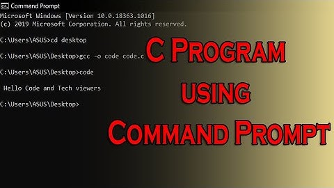 Run C Program using Command Prompt, Command Prompt as a Compiler.