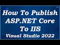 How to publish aspnet core web api to iis