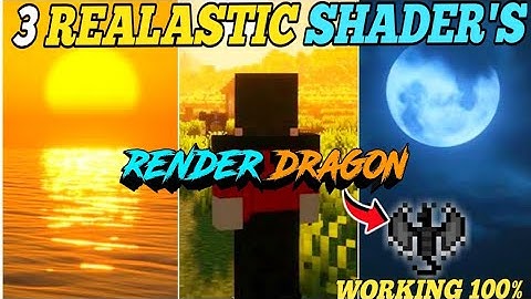 Top 3 Render Dragon Shaders For Mcpe | Render Dragon Shaders Mcpe 1.19 | In Hindi