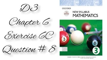 Exercise 6C Q#8 complete parts Oxford NSM ||Coordinate and geometry|| D3 Math Solutions chapter 6