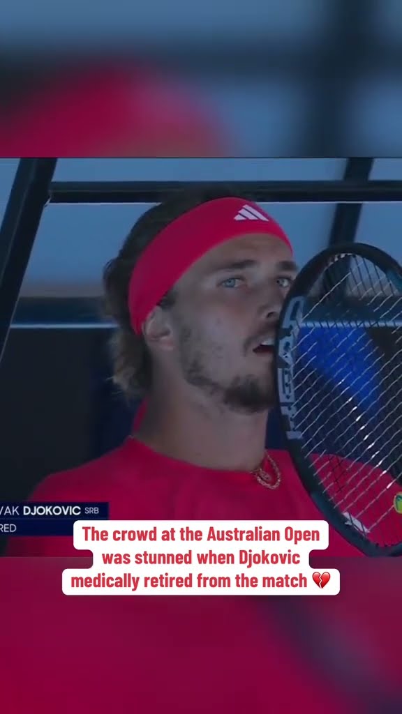 The crowd was stunned when Djokovic retired at the #AusOpen