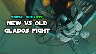 New VS Old GLaDOS Fight - Comparison | Portal With RTX