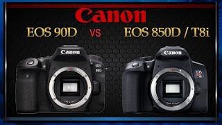 Canon EOS 90D vs Canon EOS 850D\/T8i Comparison video (Spec Comparison)