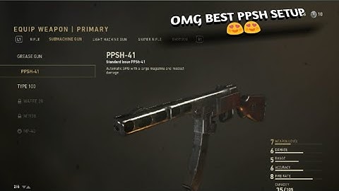 Best Class Setup for Ppsh Cod Ww2