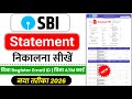 SBI bank statement kaise nikale | sbi bank statement pdf download | sbi bank statement download
