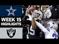 Cowboys vs. Raiders | NFL Week 15 Game Highlights