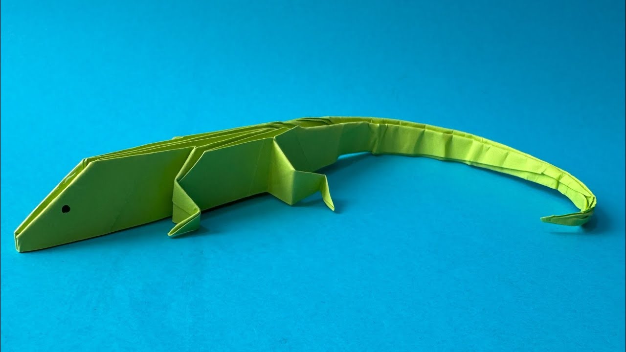 Lézard origami | Comment faire un lézard en papier | Animaux en origami