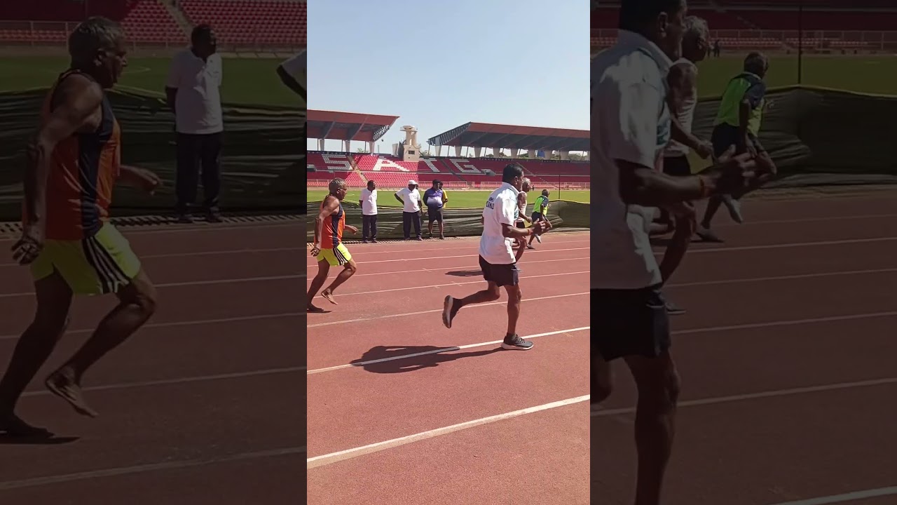 State athletic champion in Gachibowli stadium 60+ 