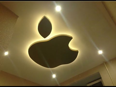 طريقة رسم شعار شركة أبل بالجبس بورد