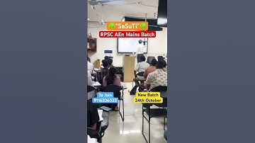 RPSC AEn Mains | 24th October | New Batch | SaSuTi | Dushyant Sir #rpscaen