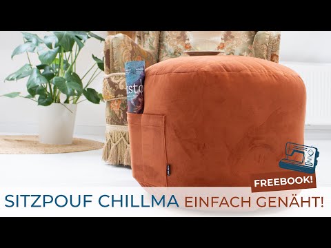 Sitzsack nähen ♥ Freebook Pouf CHILLMA | Stoffe Hemmers