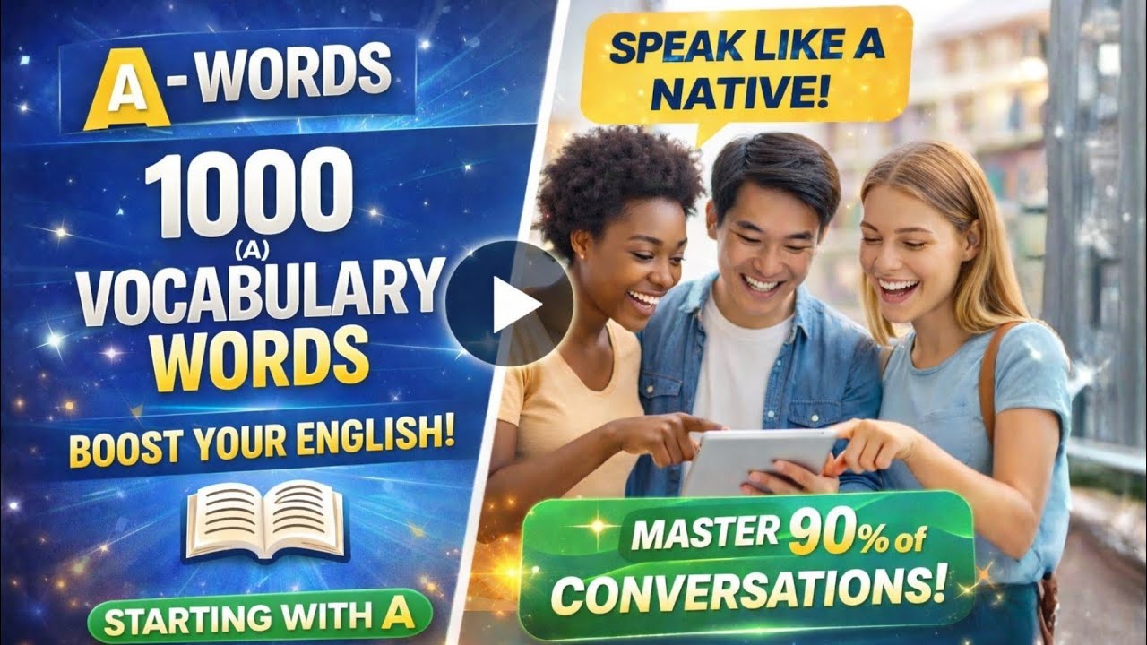 A | 1000 Most Common English Vocabulary Words | Improve Your Speaking Skills 