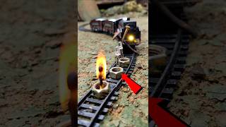 EXPERIMENT 😱 TRAIN VS SCREW &amp; LIGHT BULB BLOCKADE...