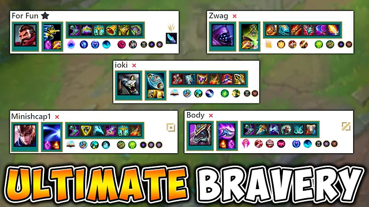 Hilarious Ultimate Bravery Challenge - Playing 5 Random Champ Builds!
