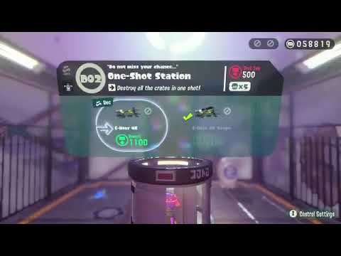 Splatoon 2 Octo Expansion-One-Shot Station-Destroy all of the crates with one shot!-E-Liter 4k scope