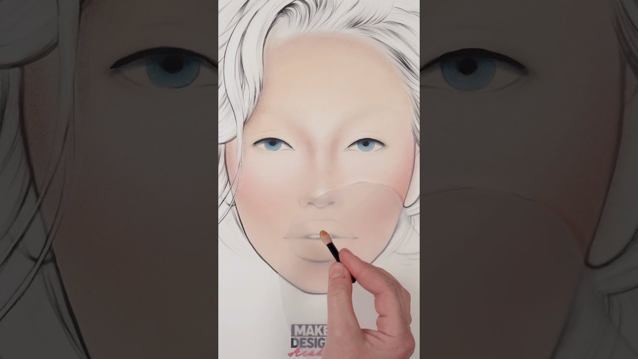FACE CHART makeup for beginners | Drawing eyes on face