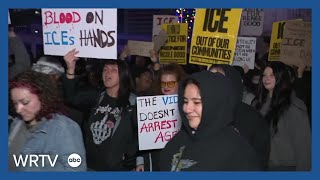 'Stop ICE terror' protest in downtown Indy demands justice for Renee Nicole Good