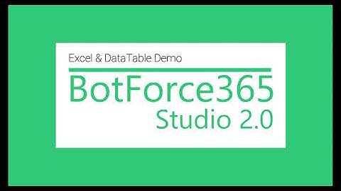 BotForce365 RPA - Excel Automation
