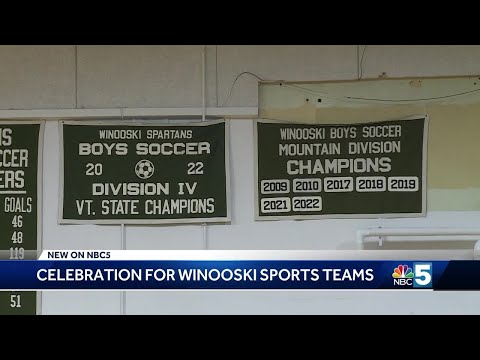 Winooski High School unveils banners to celebrate recent athletic accomplishments