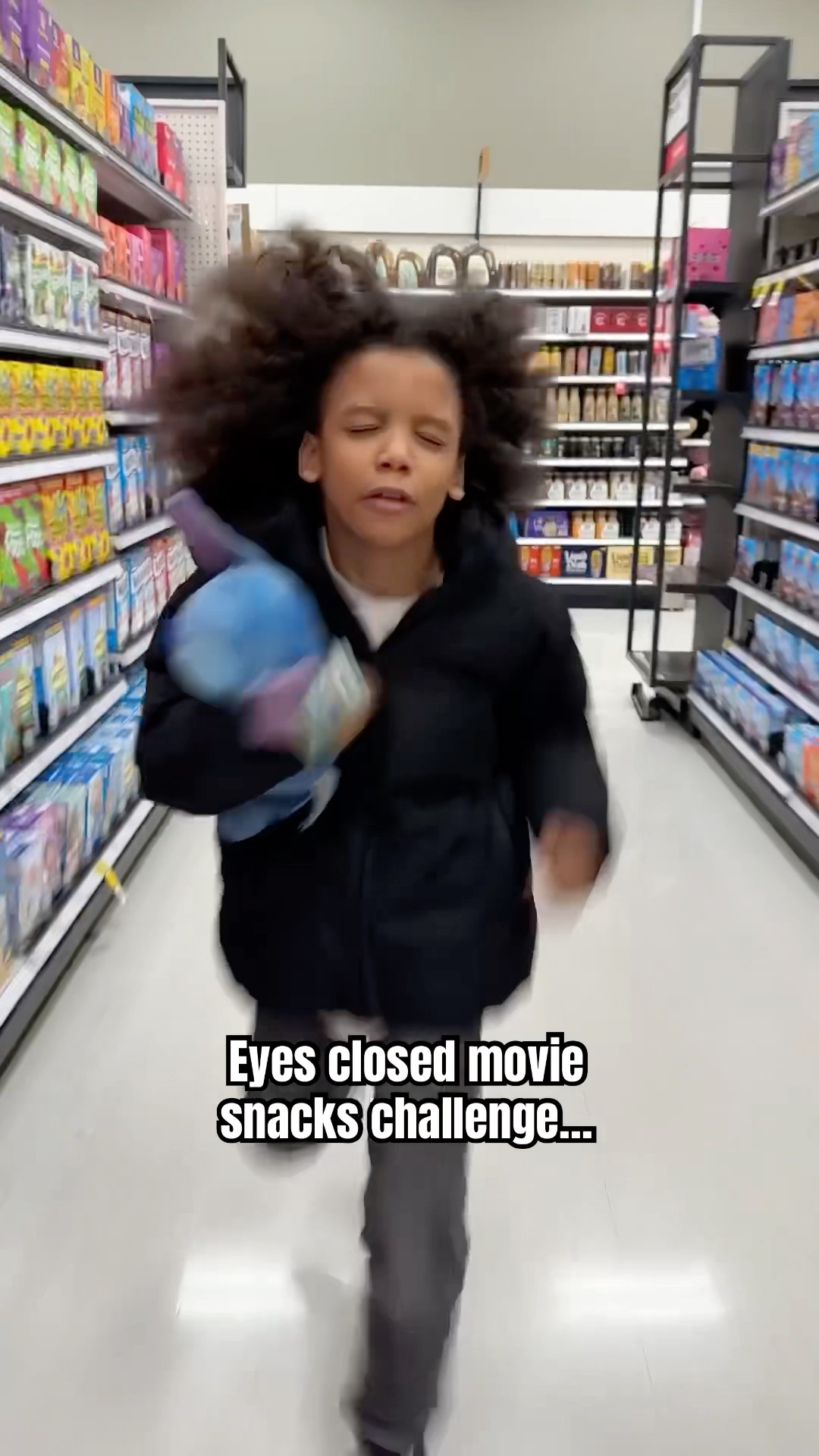 Eyes closed challenge (Movie night snack edition) ? #gonewrong #shorts #challenge