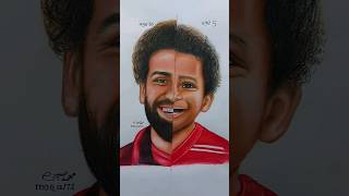 رسمت محمد صلاح وهوا صغير واتصدمت طلعت بجد #art #drawing #رسم