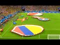 Stadium sings the national anthem of Colombia. Poland - Colombia. Kazan Arena. 24.06.2018
