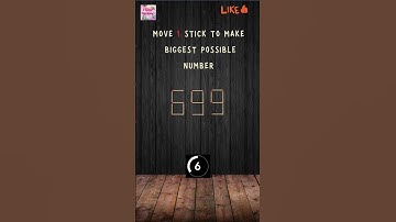 "Maximize with Matchsticks: A Digit-Boosting Challenge!" #shorts