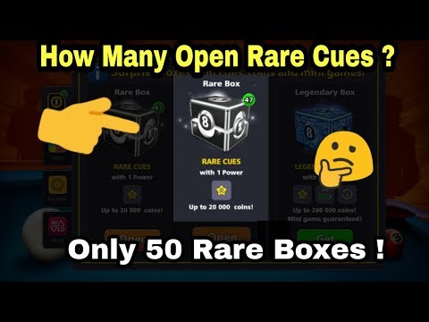 how-many-get-:-rare-cues-in-only-50-rare-boxes-unboxing-!!-in-8-ball-pool-🤓🤓