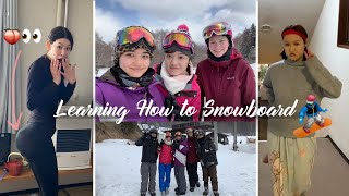 Learning how to snowboard!! | X-Jam/Yomase