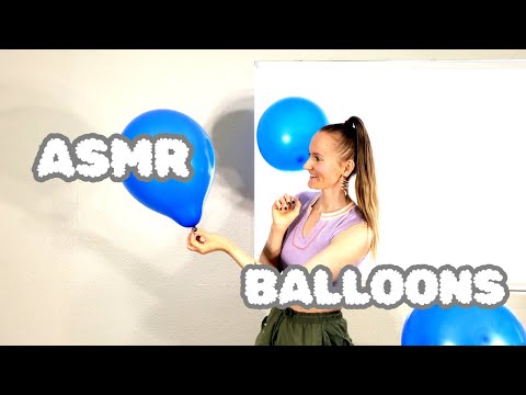 ASMR Blue Balloons | Blowing Up Balloons
