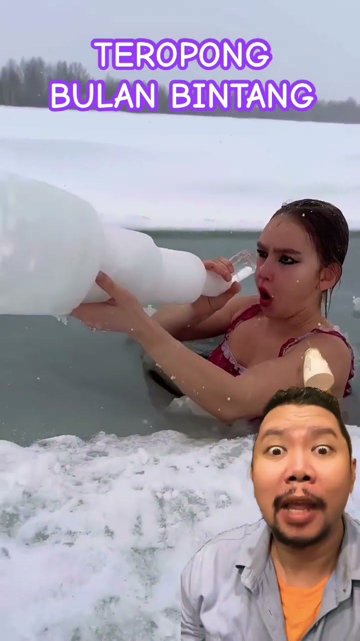 APA KAMU MELIHAT BULAN DAN BINTANG RATU ES!!!??? #snow #winter #stitch #ice #icequeen #comedy