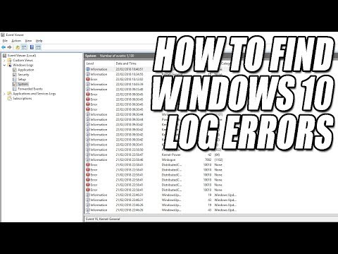 Video: How To View The Event Log