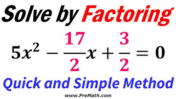 Solve Quadratic Equations with Fractions by Factoring | Quick and Simple Method