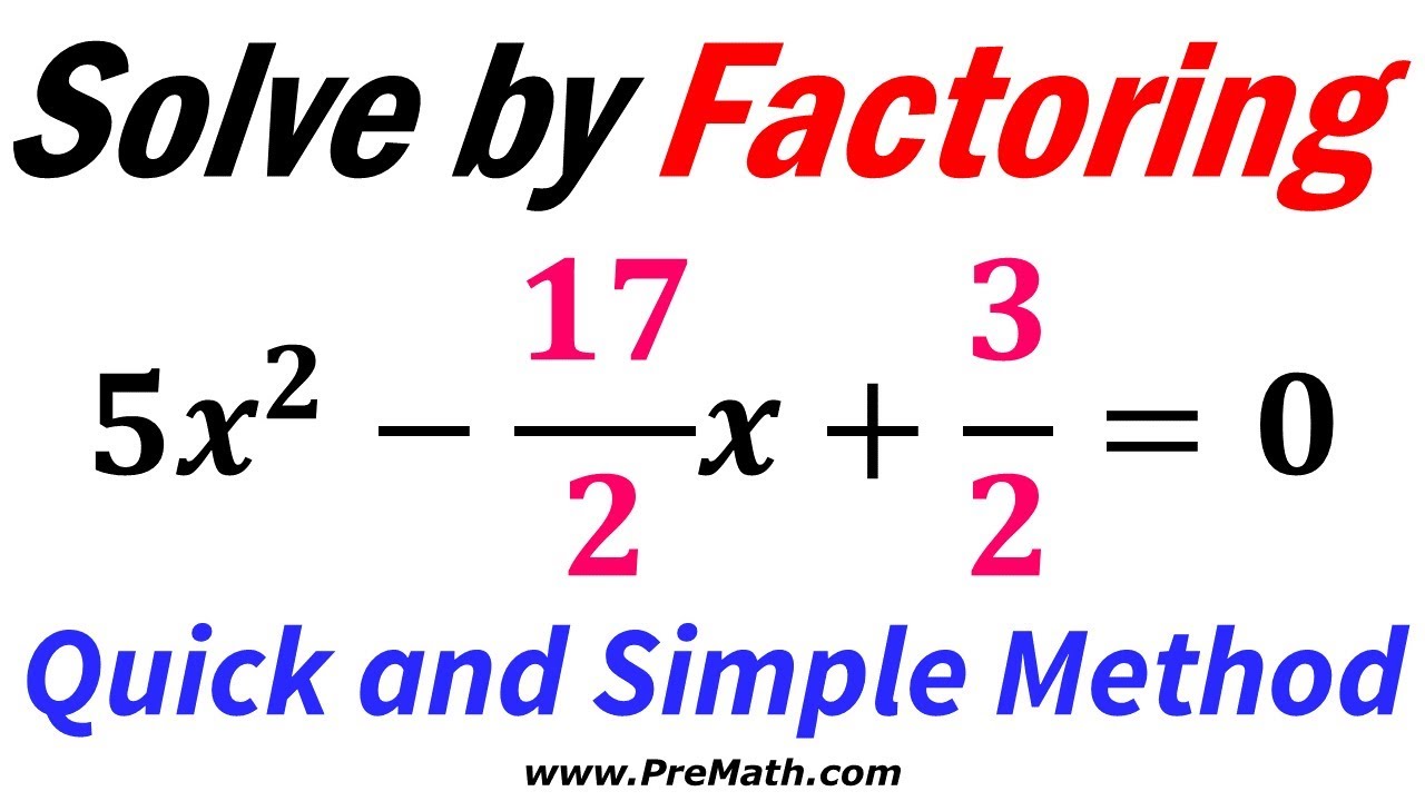 Simple method. How to solve by Factorization. Equal fractions with simple explaining.