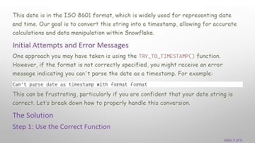 How to Convert a Varchar Date with Zulu Time to a Timestamp in Snowflake