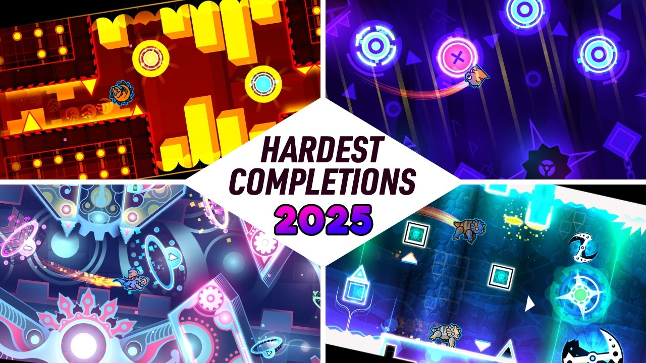 Hardest Geometry Dash Completions 2025 - YouTube