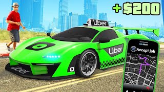 I Became a UBER DRIVER In GTA 5!