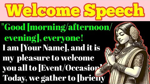 Welcome Speech In English || Welcome Address || Welcome Speech Writing #welcome