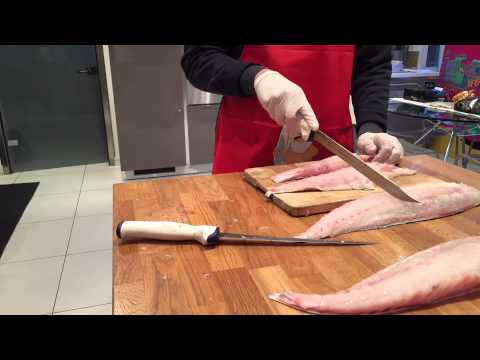 Sfilettare una cernia di 5kg per ottenere 14 filetti