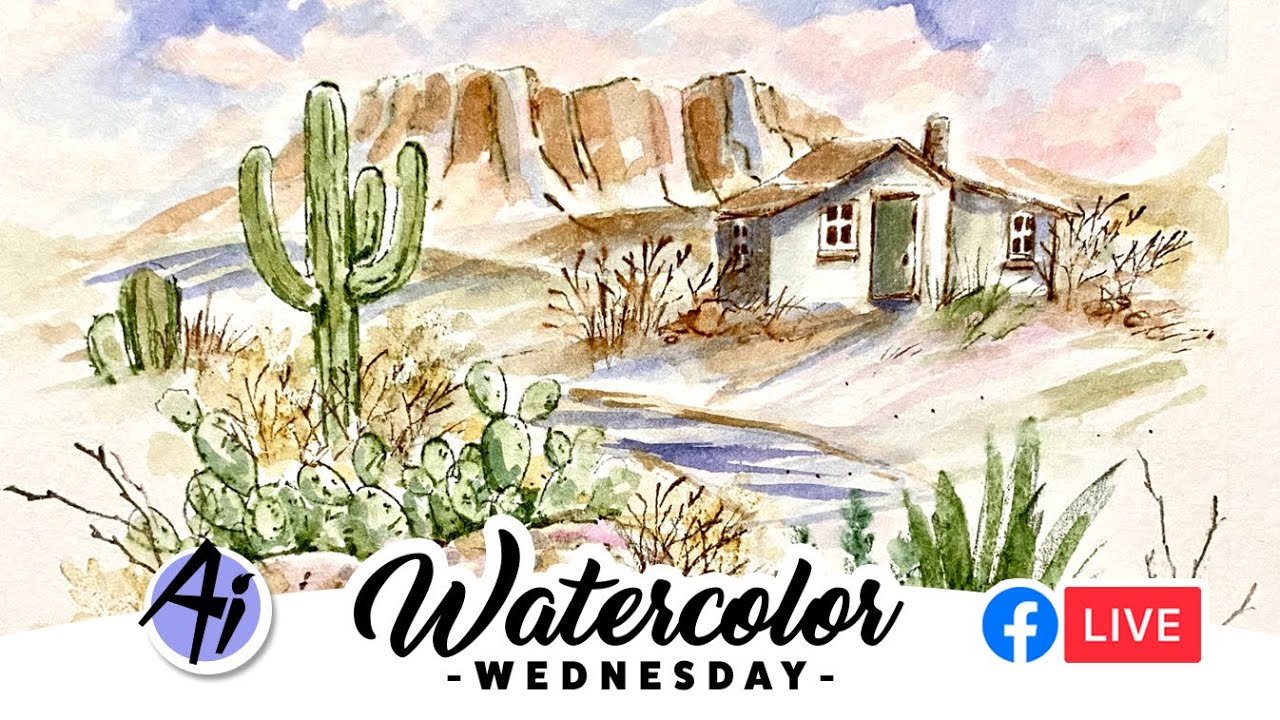 Ai Watercolor - Southwest Basic Scene - Youtube